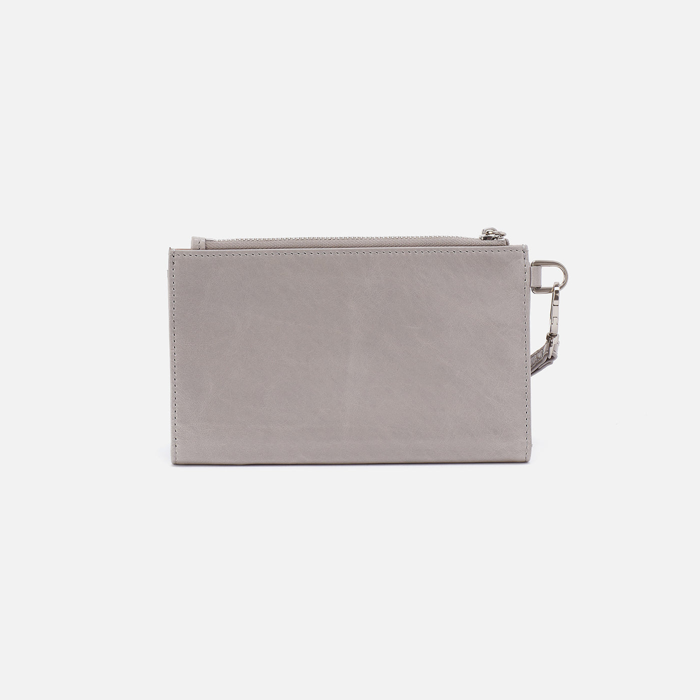 Kali Phone Wallet in Polished Leather - Light Grey
