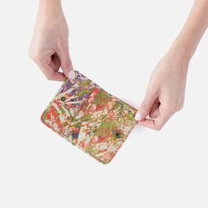 Jill Mini Card Case in Printed Leather - Tropic Print