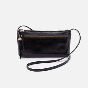 Cara Crossbody in Polished Leather - Black