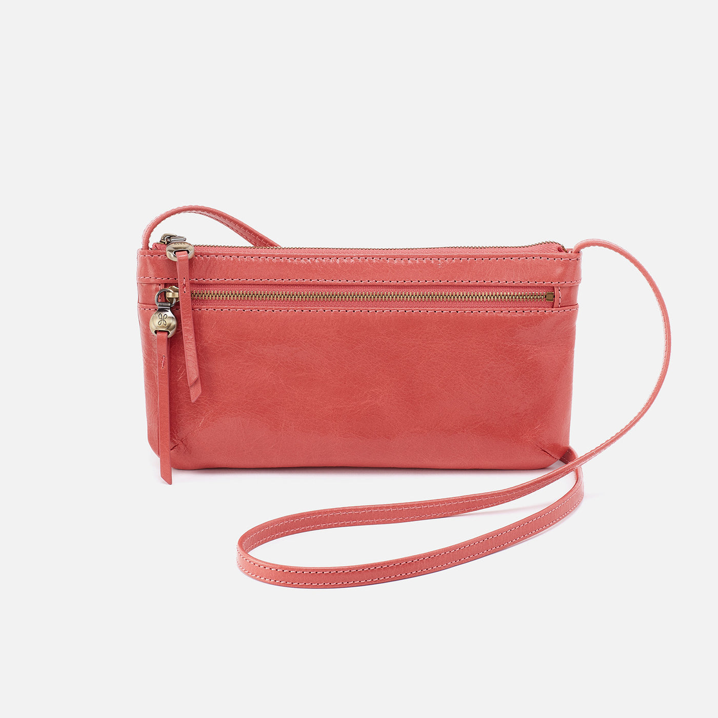Cara Crossbody in Polished Leather - Cherry Blossom