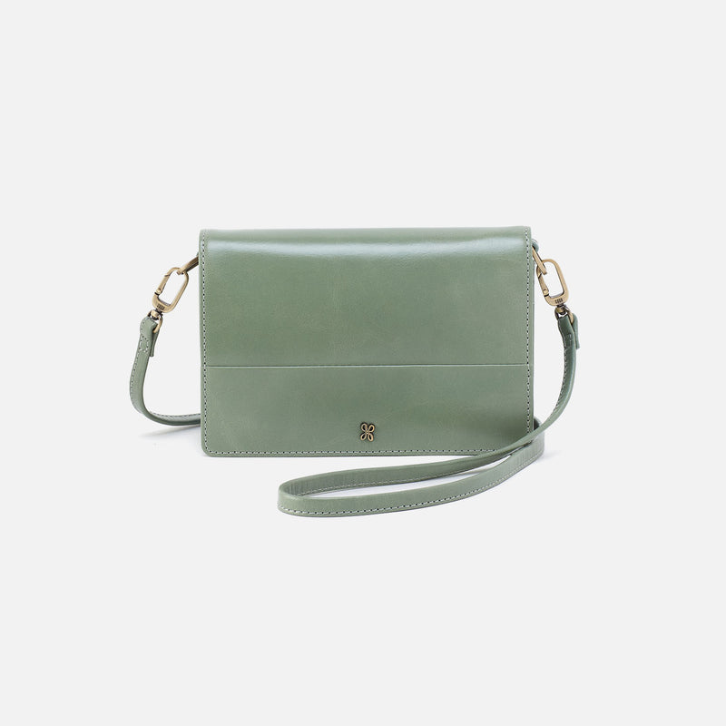 Jill Crossbody In Polished Leather Jade – HOBO
