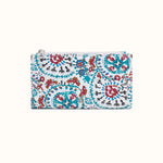 Jill Large Bifold Wallet in Printed Leather - Batik Blooms- FOL