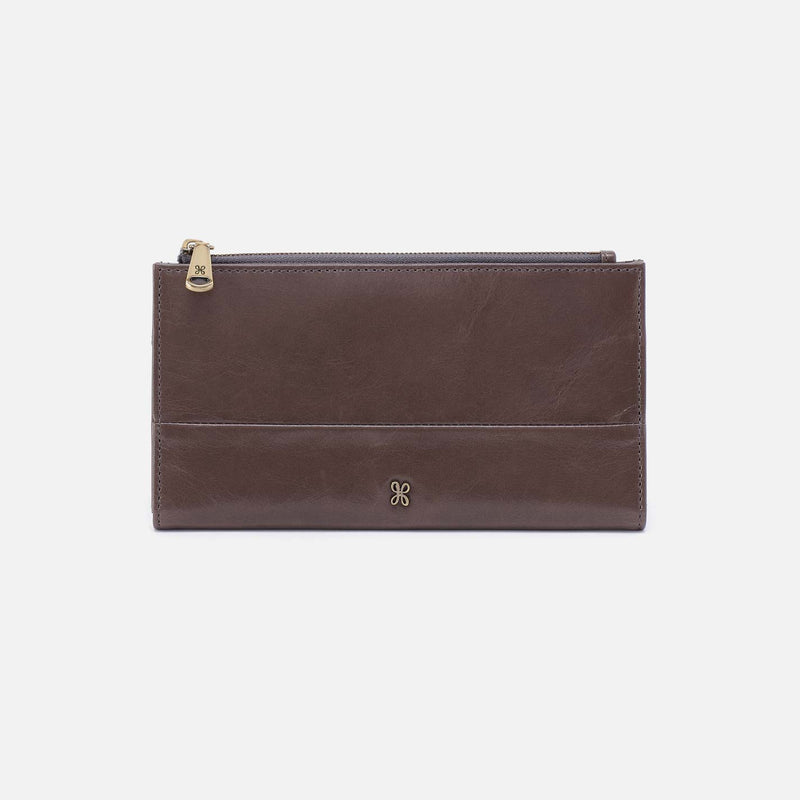 Jill Large Bifold Wallet in Polished Leather - Hearthstone