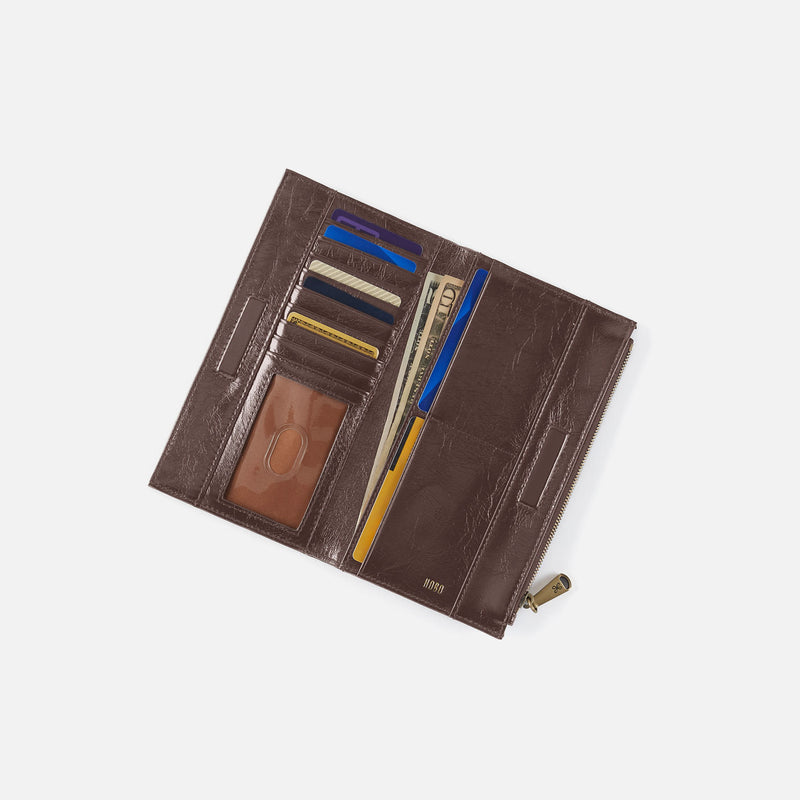 Jill Large Bifold Wallet in Polished Leather - Hearthstone