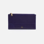 Jill Large Bifold Wallet in Polished Leather - Winter Violet