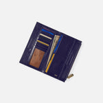 Jill Large Bifold Wallet in Polished Leather - Winter Violet