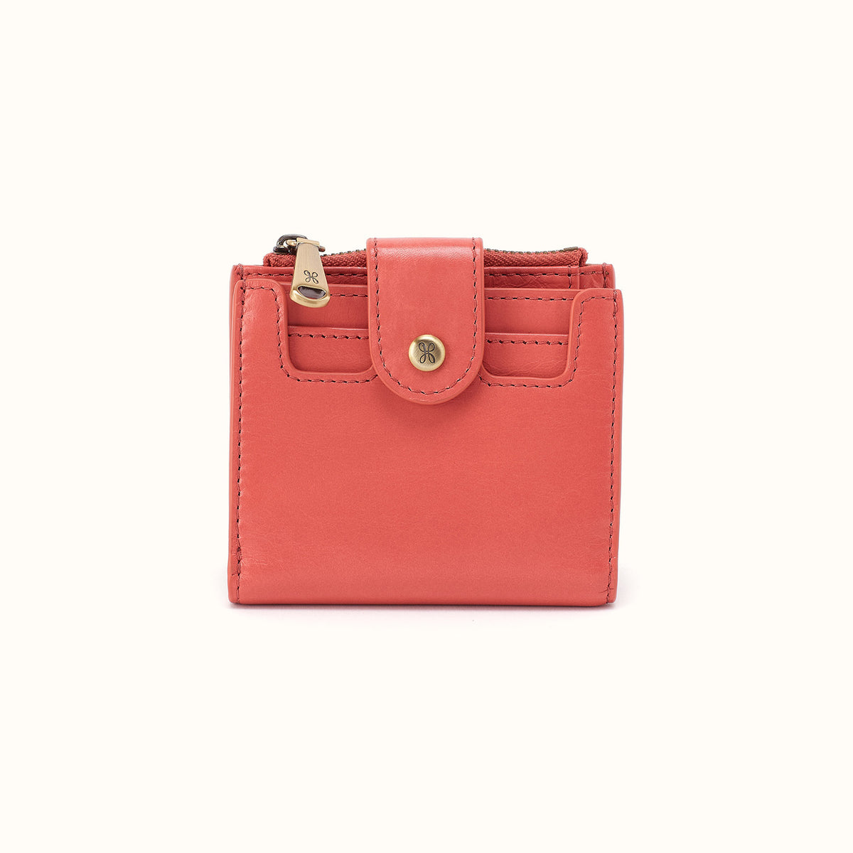 Dunn Mini Wallet In Polished Leather - Pink Mirage- FOL