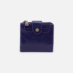 Dunn Mini Wallet in Polished Leather - Winter Violet