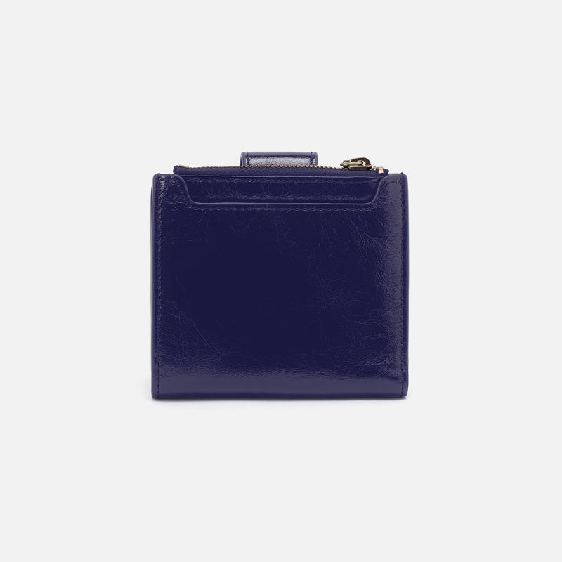 Dunn Mini Wallet in Polished Leather - Winter Violet