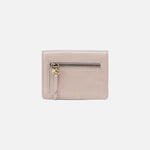 Hutton Small Wallet In Gloss Leather - Stone Gloss