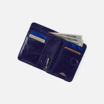 Jill Bifold Wallet in Polished Leather - Winter Violet