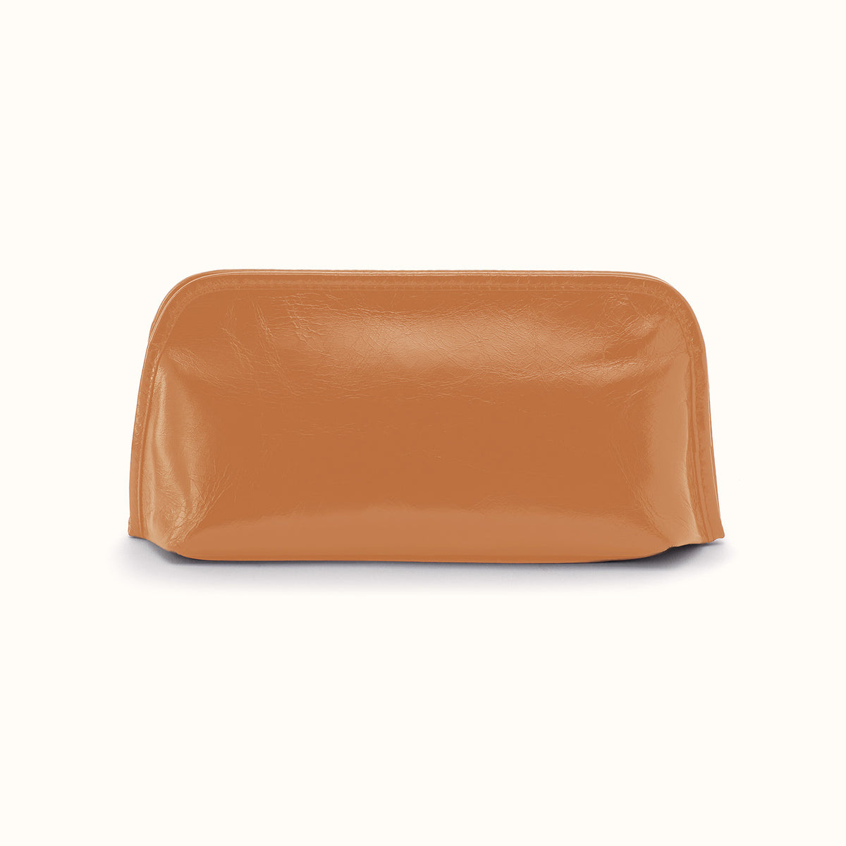 Beauty Brush Case In Polished Leather - Natural