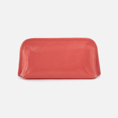 Beauty Brush Case In Polished Leather - Pink Mirage