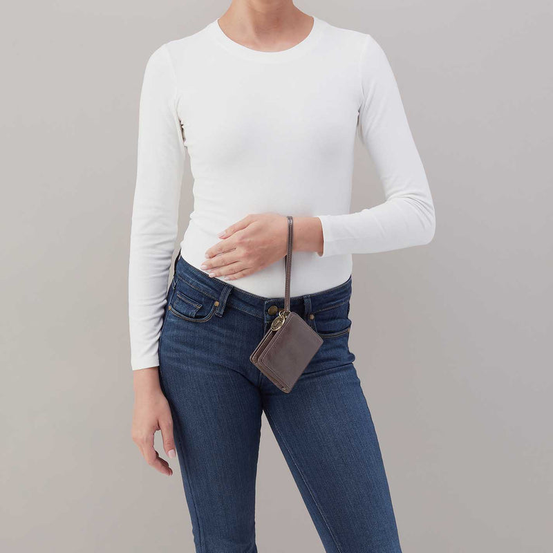 Coin Wristlet Wallet in Polished Leather - Hearthstone