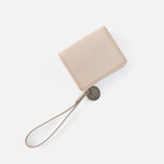 Coin Wristlet Wallet In Gloss Leather - Stone Gloss