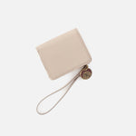 Coin Wristlet Wallet In Gloss Leather - Stone Gloss