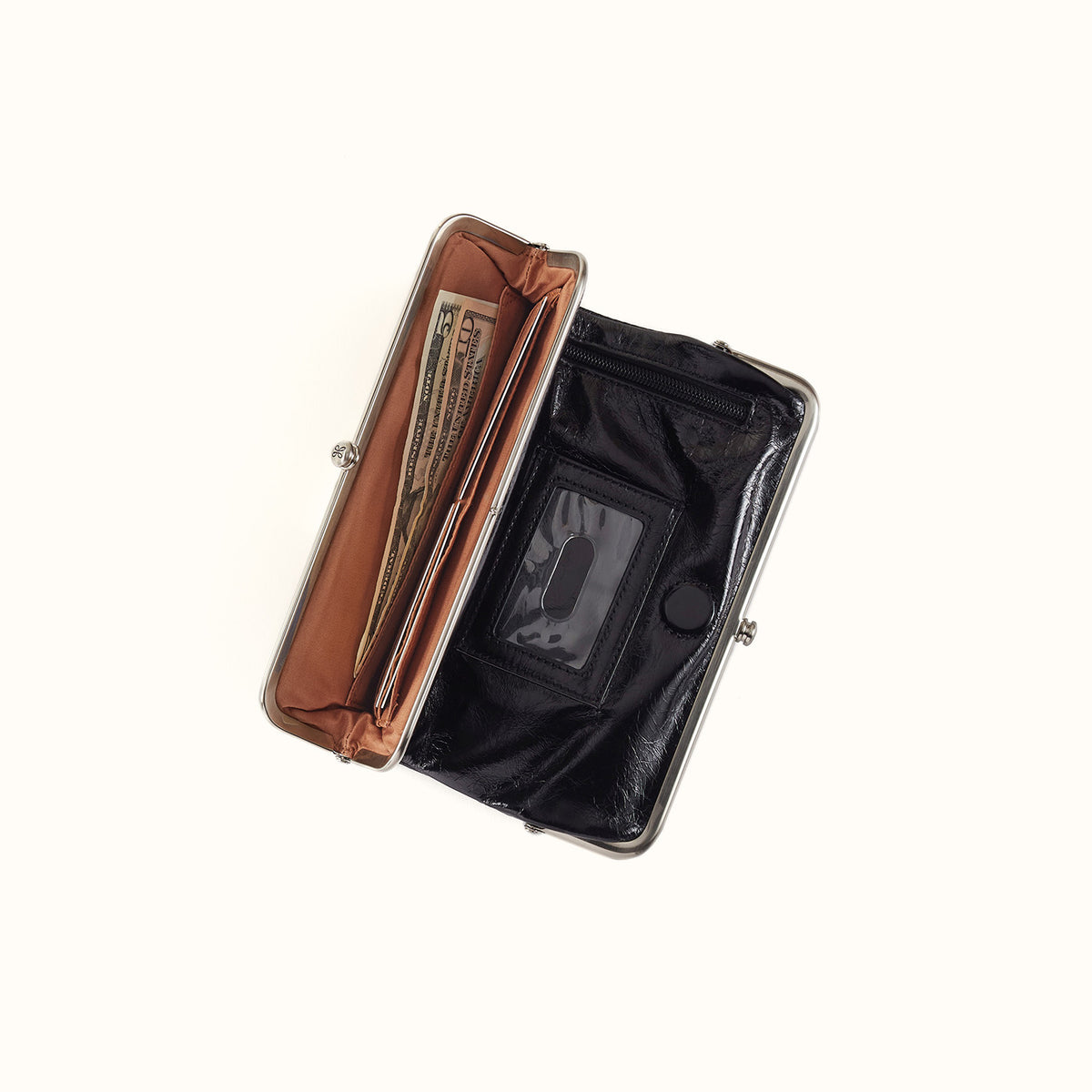 Lauren Clutch-Wallet In Polished Leather