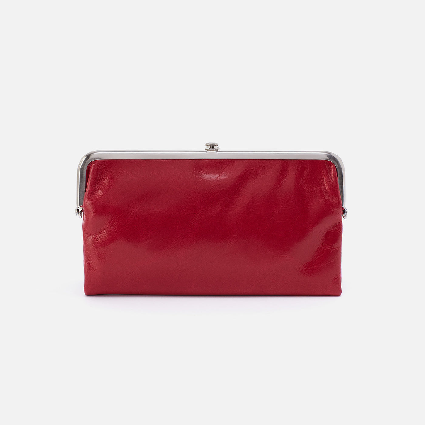 Lauren Clutch-Wallet in Polished Leather - Claret