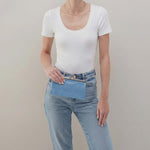 Lauren Clutch-Wallet In Polished Leather - Faded Denim