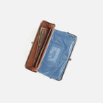 Lauren Clutch-Wallet In Polished Leather - Faded Denim