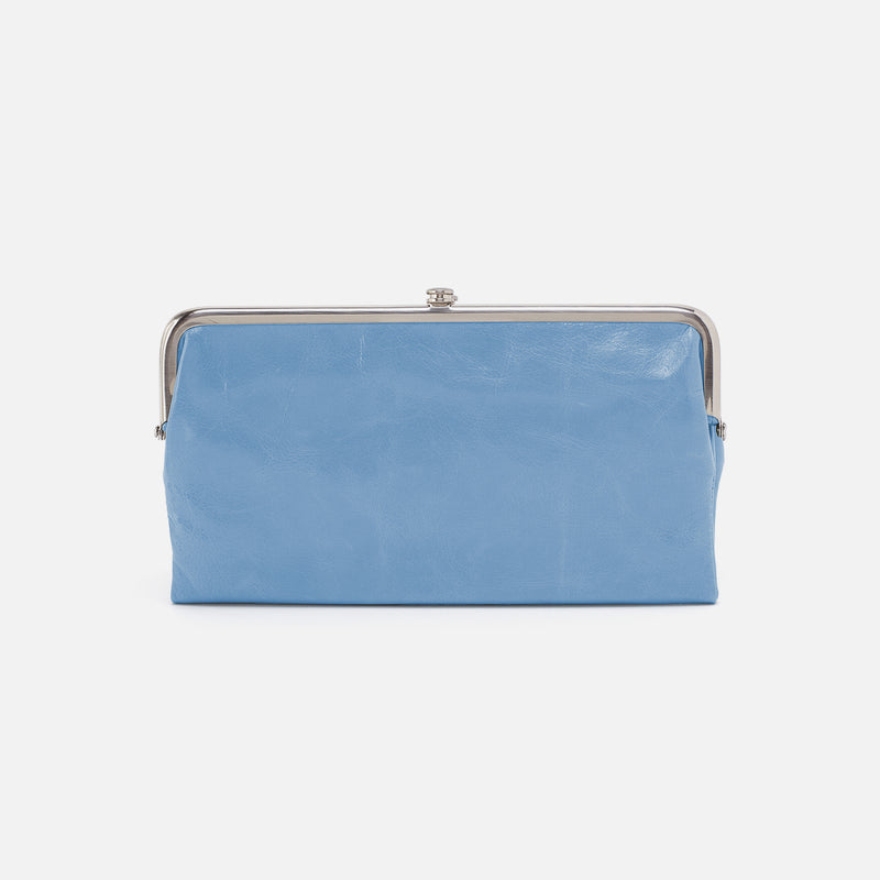 Lauren Clutch-Wallet In Polished Leather - Faded Denim