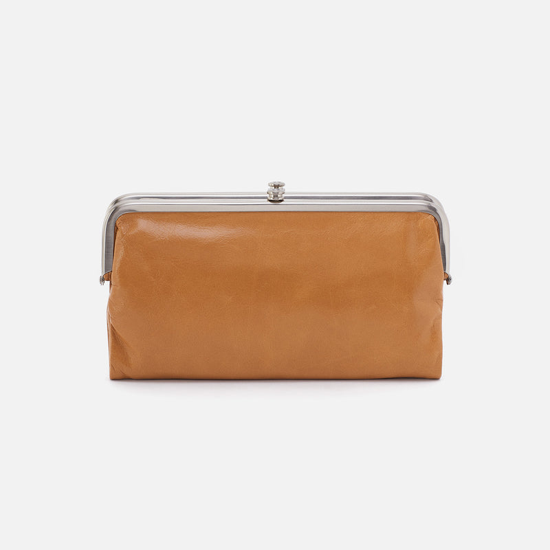 Lauren Clutch-Wallet in Polished Leather - Natural