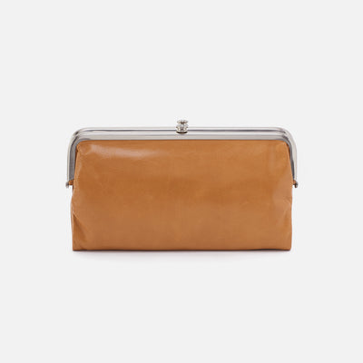 Lauren Clutch-Wallet in Polished Leather - Natural