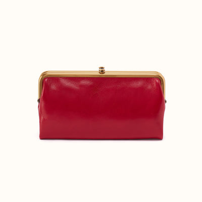 Lauren Clutch-Wallet In Polished Leather - True Red