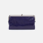 Lauren Clutch-Wallet in Polished Leather - Winter Violet