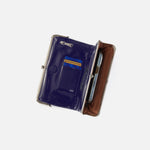 Lauren Clutch-Wallet in Polished Leather - Winter Violet