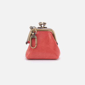 Run Frame Pouch in Polished Leather - Cherry Blossom