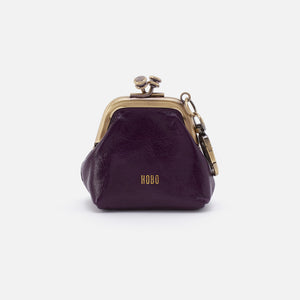 Run Frame Pouch in Polished Leather - Deep Purple