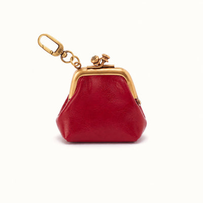 Run Frame Pouch In Polished Leather - True Red