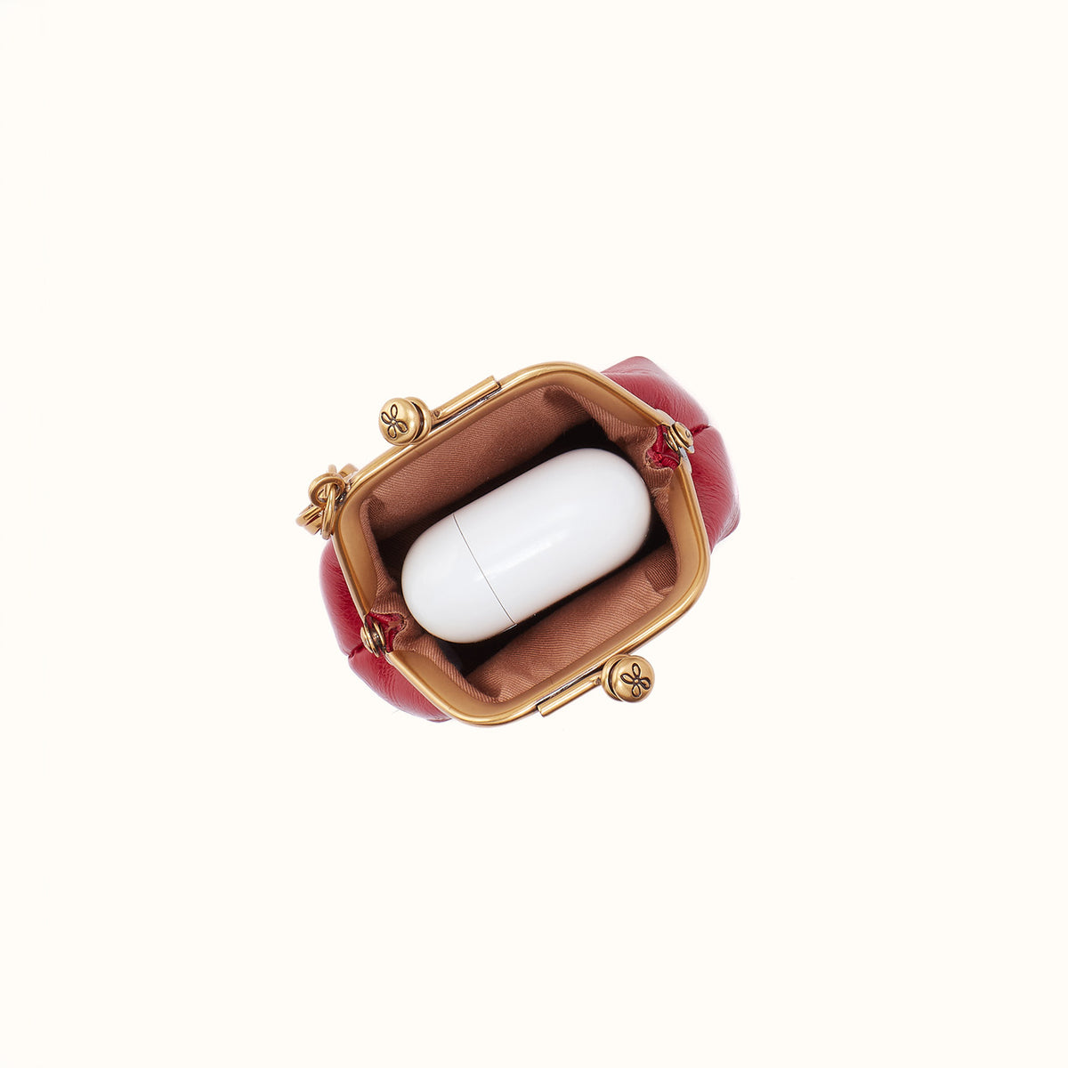 Run Frame Pouch In Polished Leather
