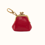 Run Frame Pouch In Polished Leather - True Red