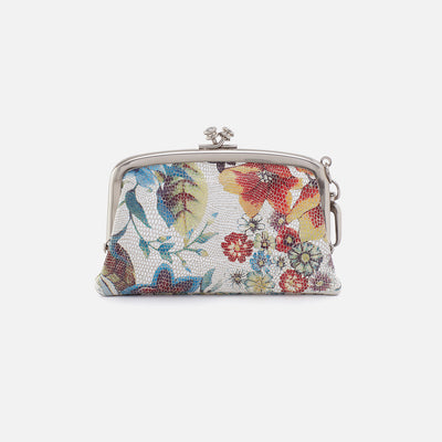 Cheer Frame Pouch in Printed Leather - Botanic Print