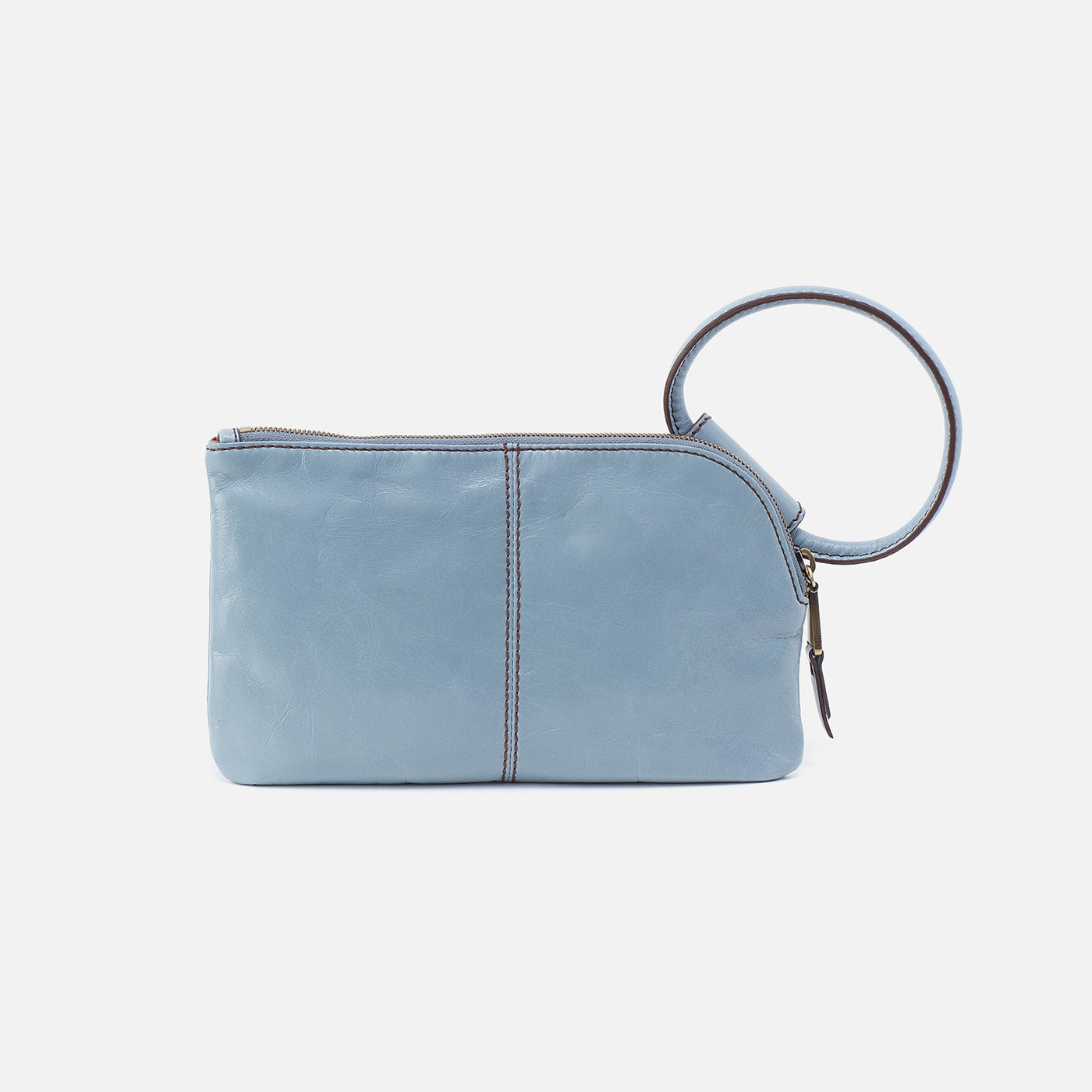 Sable Wristlet in Polished Leather - Cornflower
