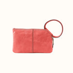 Sable Wristlet In Polished Leather - Pink Mirage