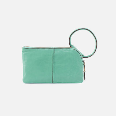 Sable Wristlet in Polished Leather - Seaglass