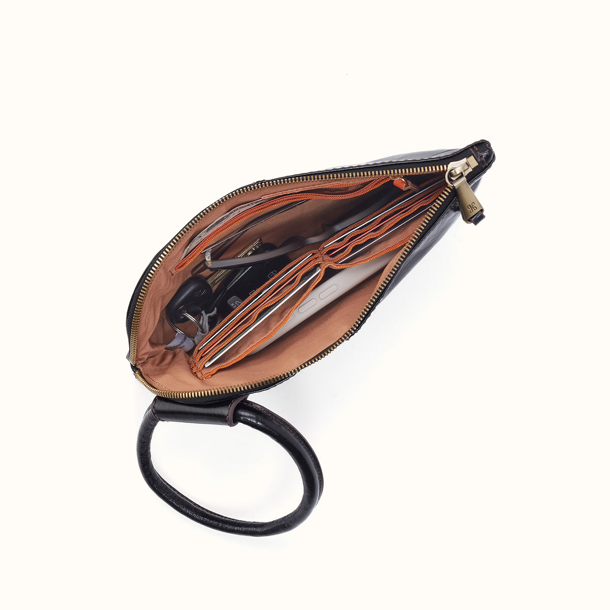 Sable Wristlet In Printed Leather - Summer Safari
