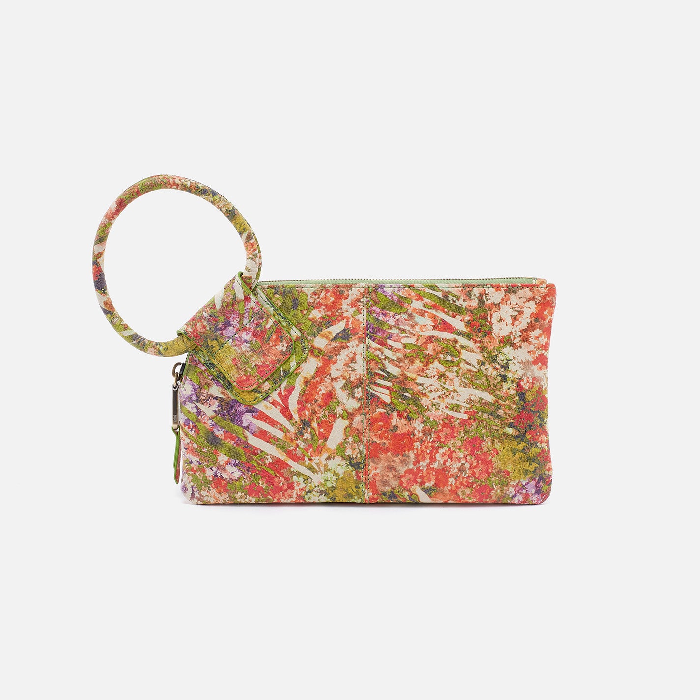 Sable Wristlet in Printed Leather Tropic Print HOBO