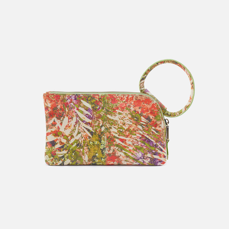 Sable Wristlet in Printed Leather - Tropic Print