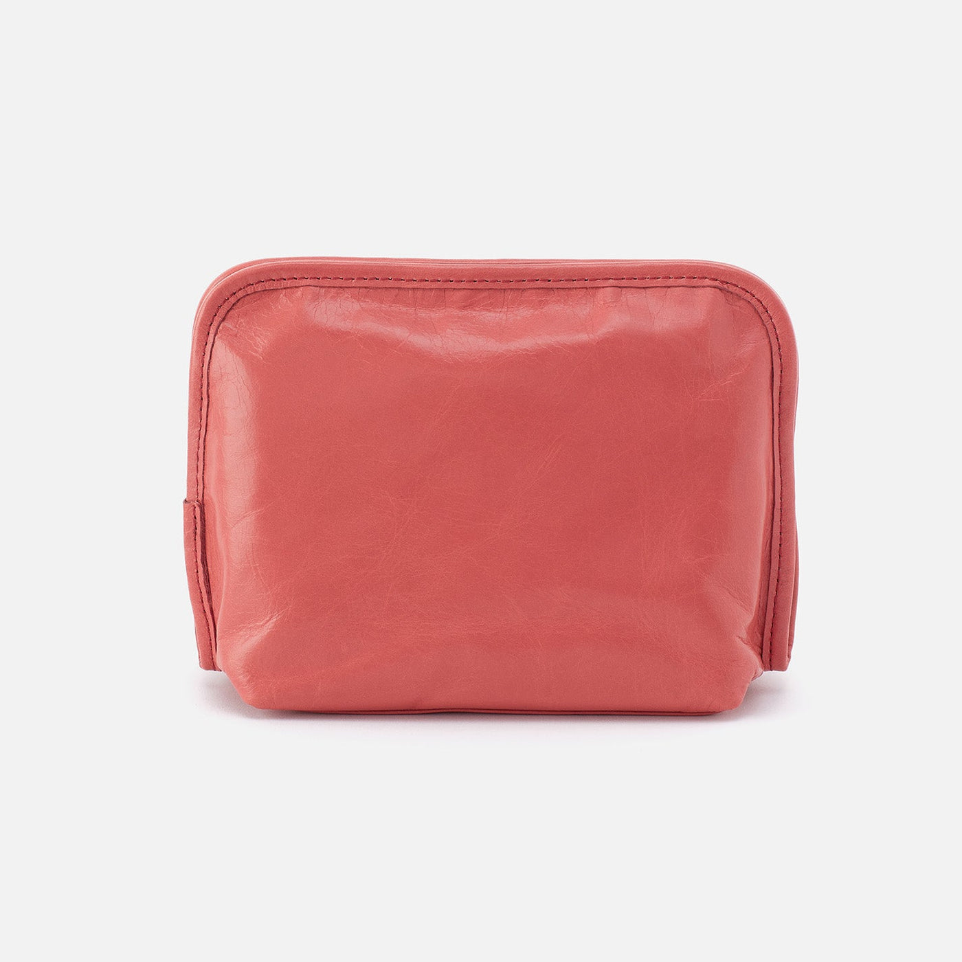 Beauty Cosmetic Pouch in Polished Leather - Cherry Blossom