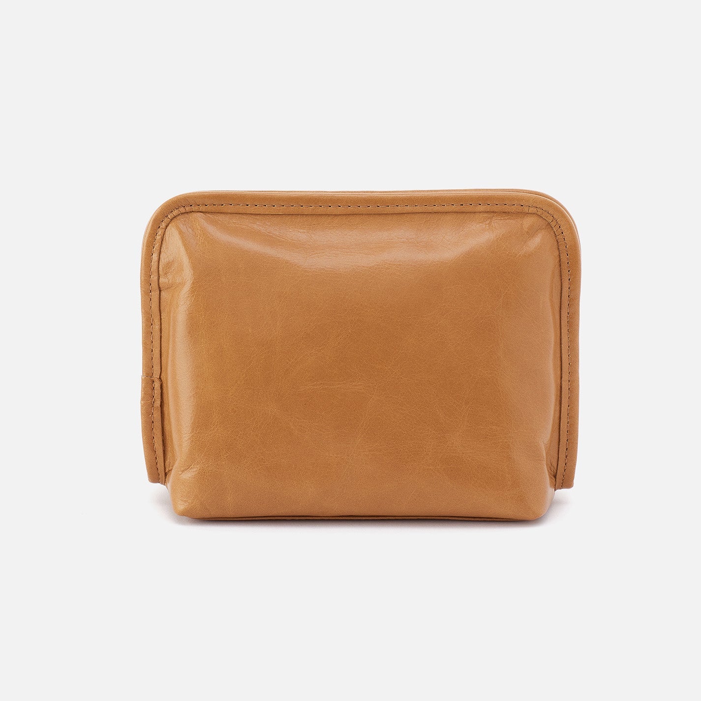 Beauty Cosmetic Pouch In Polished Leather Natural HOBO