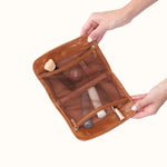 Beauty Cosmetic Pouch In Polished Leather