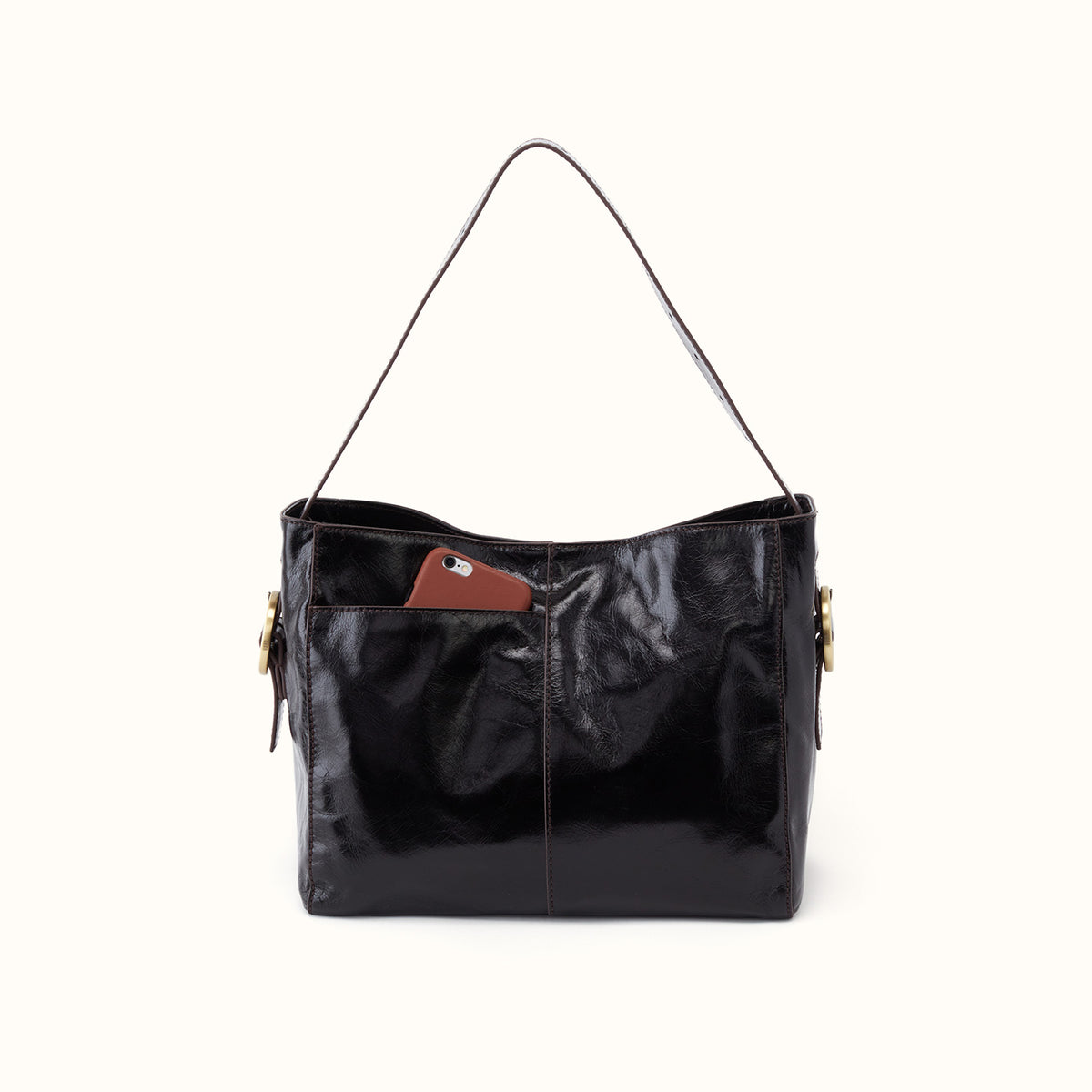 Render Shoulder Bag In Polished Leather