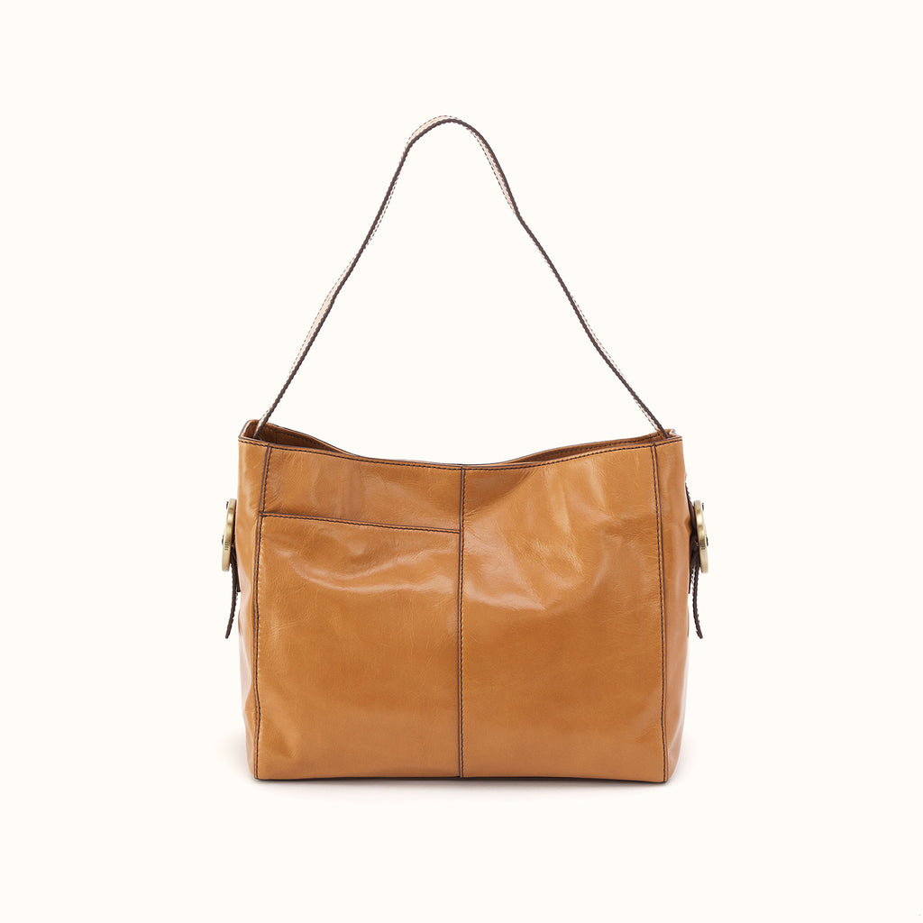 Render Shoulder Bag In Polished Leather - Natural – HOBO display picture 1