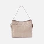 Render Shoulder Bag In Gloss Leather - Stone Gloss