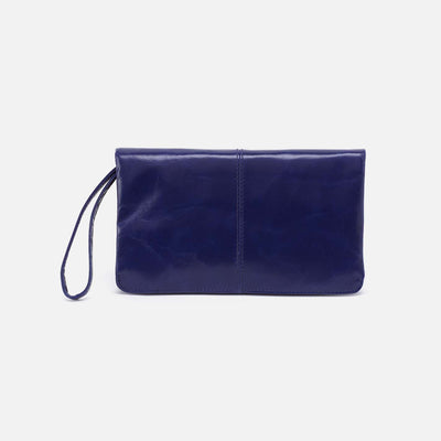 Evolve Wristlet in Polished Leather - Winter Violet