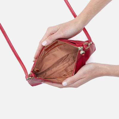 Darcy Crossbody in Polished Leather - Claret